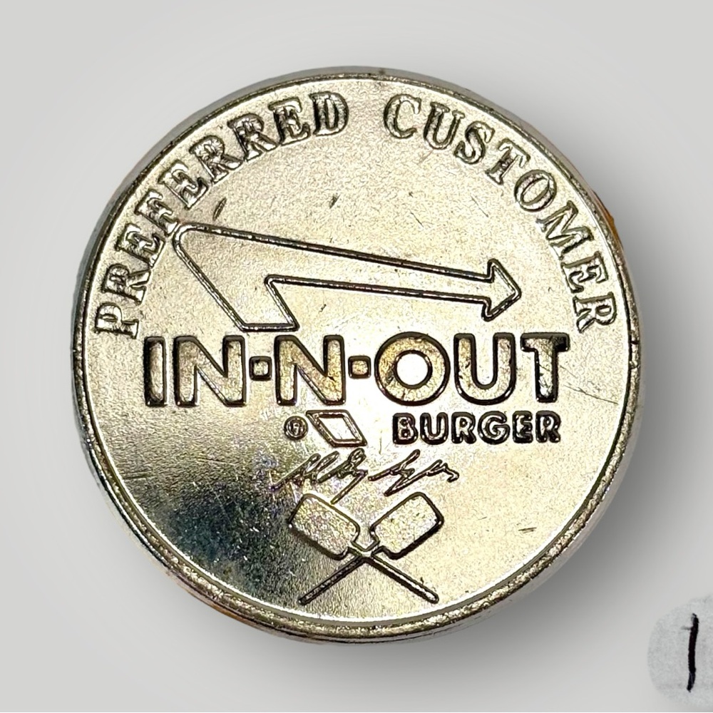 IN-N-OUT Burger 1997 Preferred Customer “Free Burger” Commemorative Coin